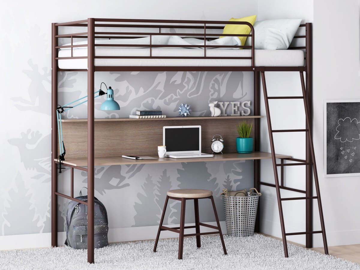 Двухъярусная кровать-чердак Севилья-5 черная