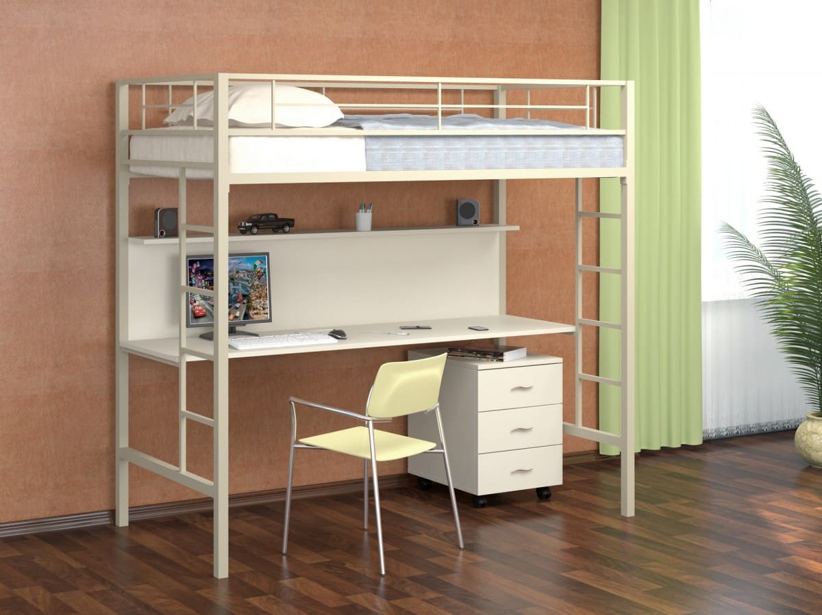 Кровать-чердак Севилья-1 белая