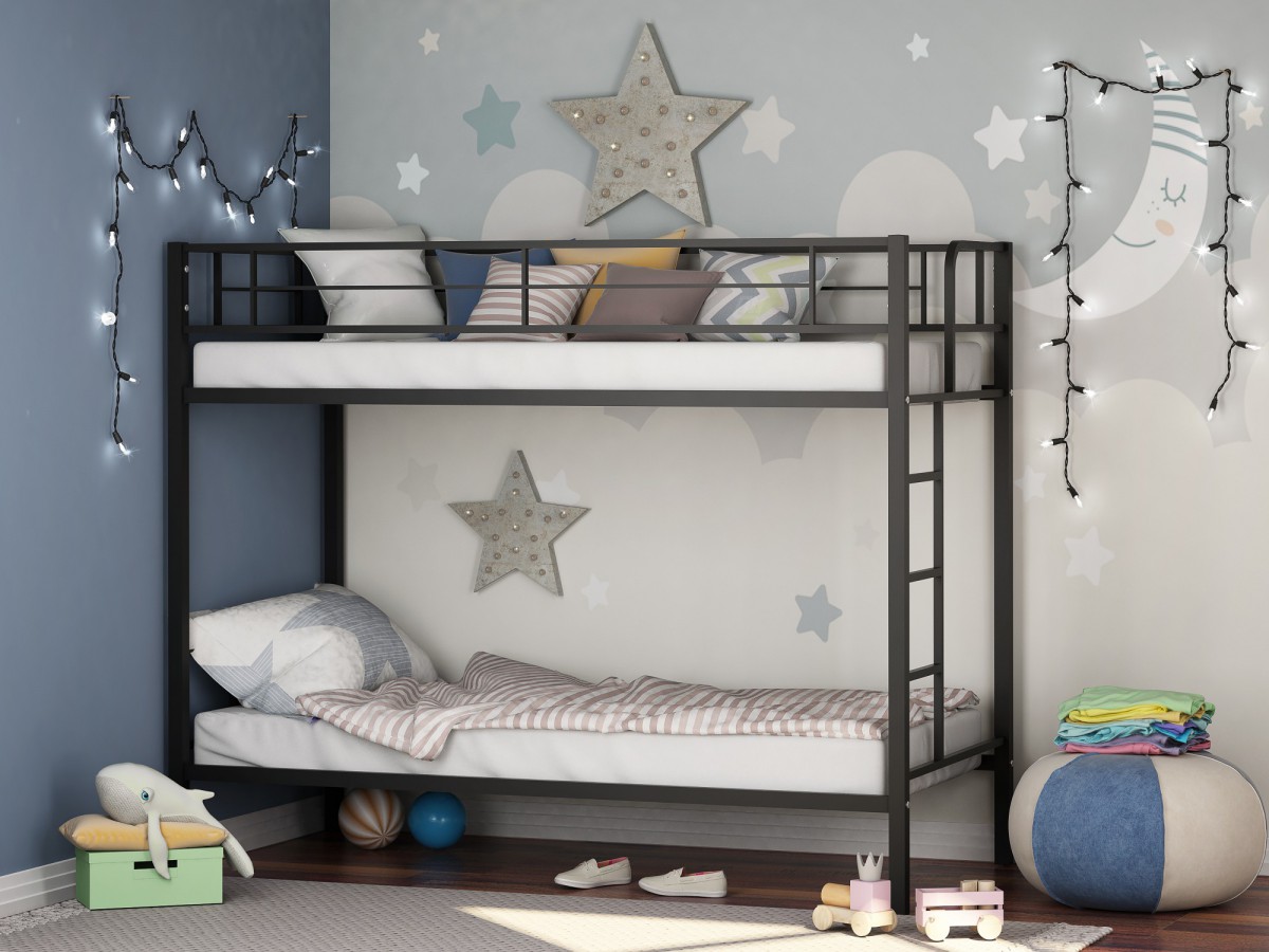 Двухъярусная кровать Севилья черная