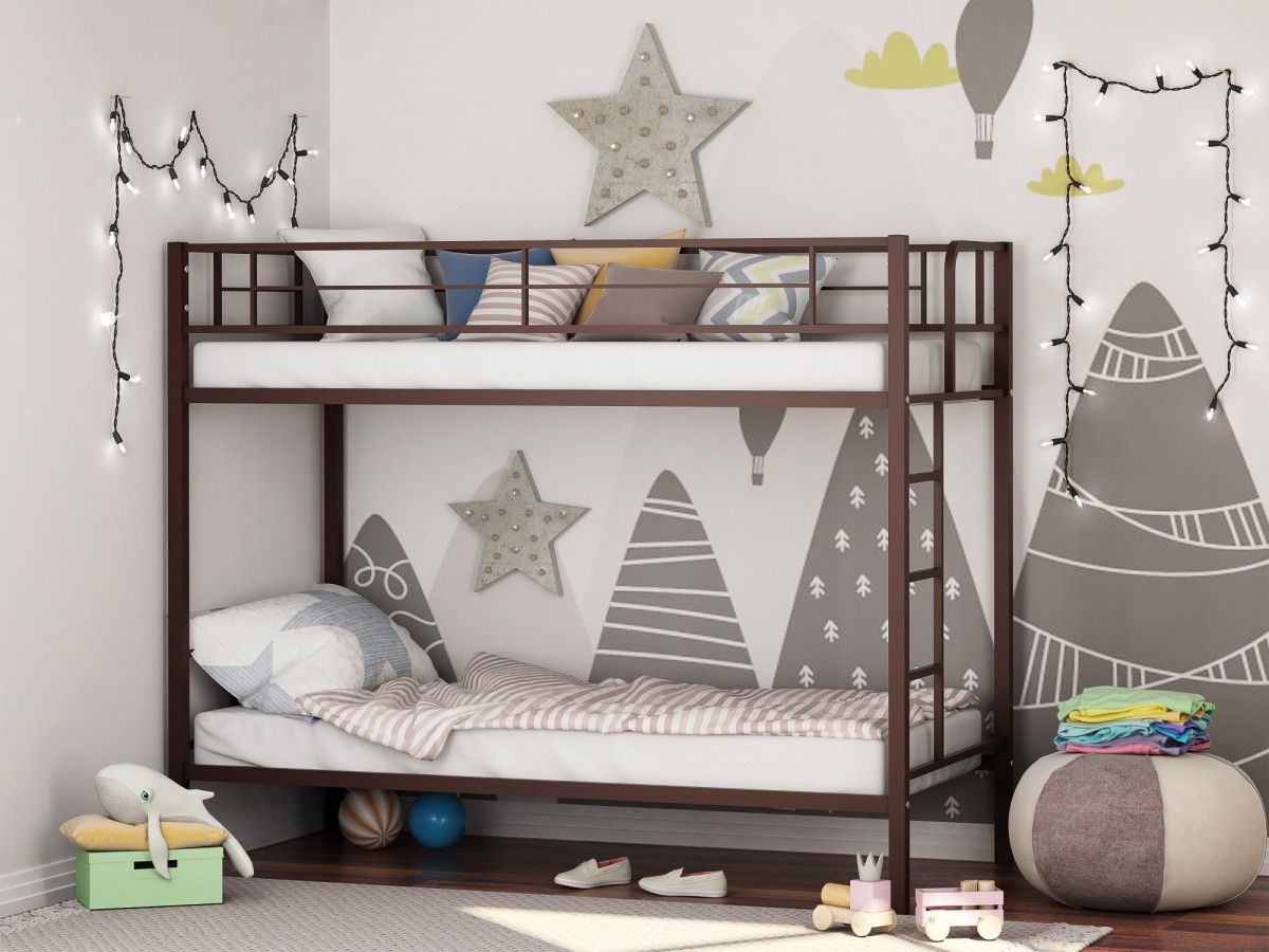 Двухъярусная кровать Севилья коричневая