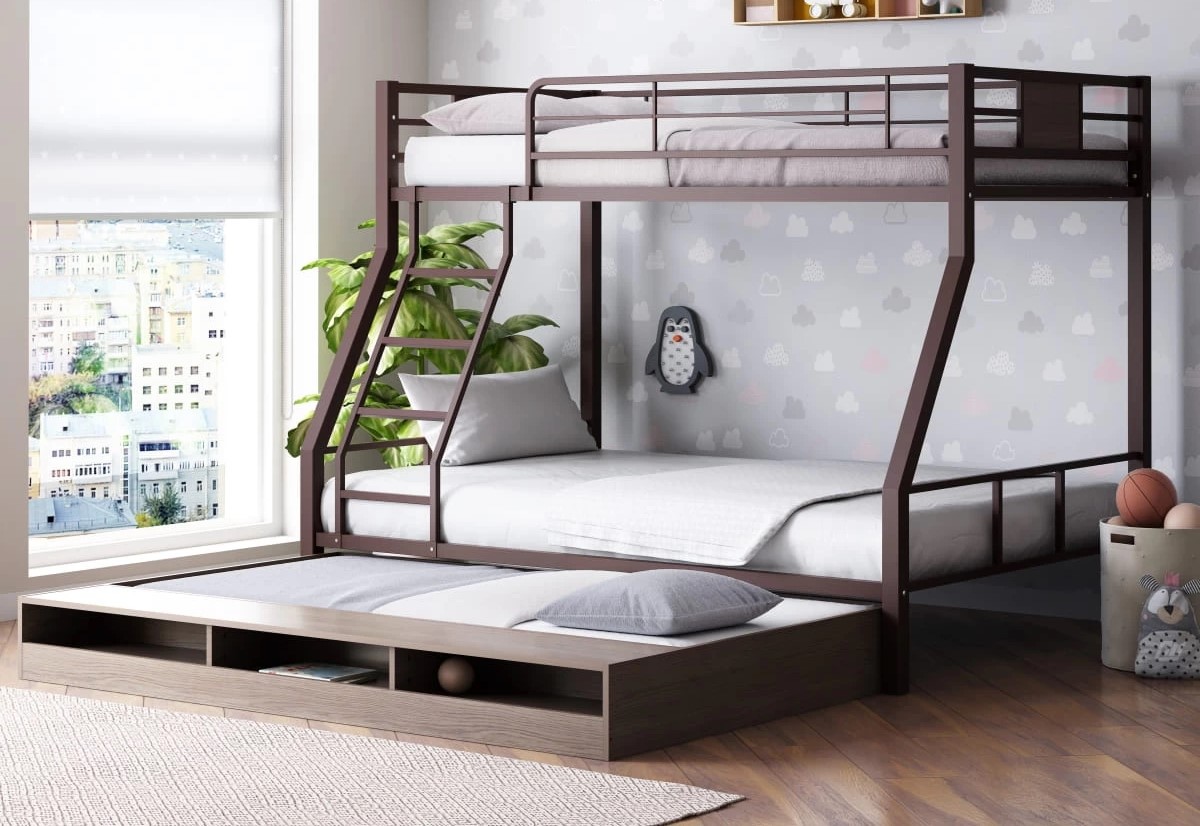 Двухъярусная кровать Гранада-1 КВ коричневая