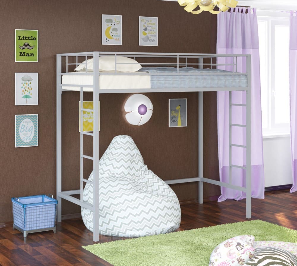 Кровать-чердак Севилья-1.1 серая