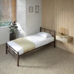 Кровать одноярусная металлическая Гамма-1 коричневая