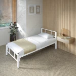 Кровать одноярусная металлическая Гамма-1 белая