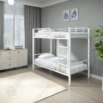 Кровать двухъярусная металлическая Аврора-1 белая