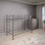 Кровать двухъярусная металлическая Дельта-1 серая