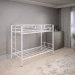 Кровать двухъярусная металлическая Дельта-1 белая