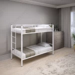 Кровать двухъярусная металлическая Дельта-1 белая