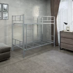 Кровать двухъярусная металлическая Гамма-2 серая