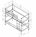 Двухъярусная кровать трансформер Дельта Лофт 20.02.02 белый